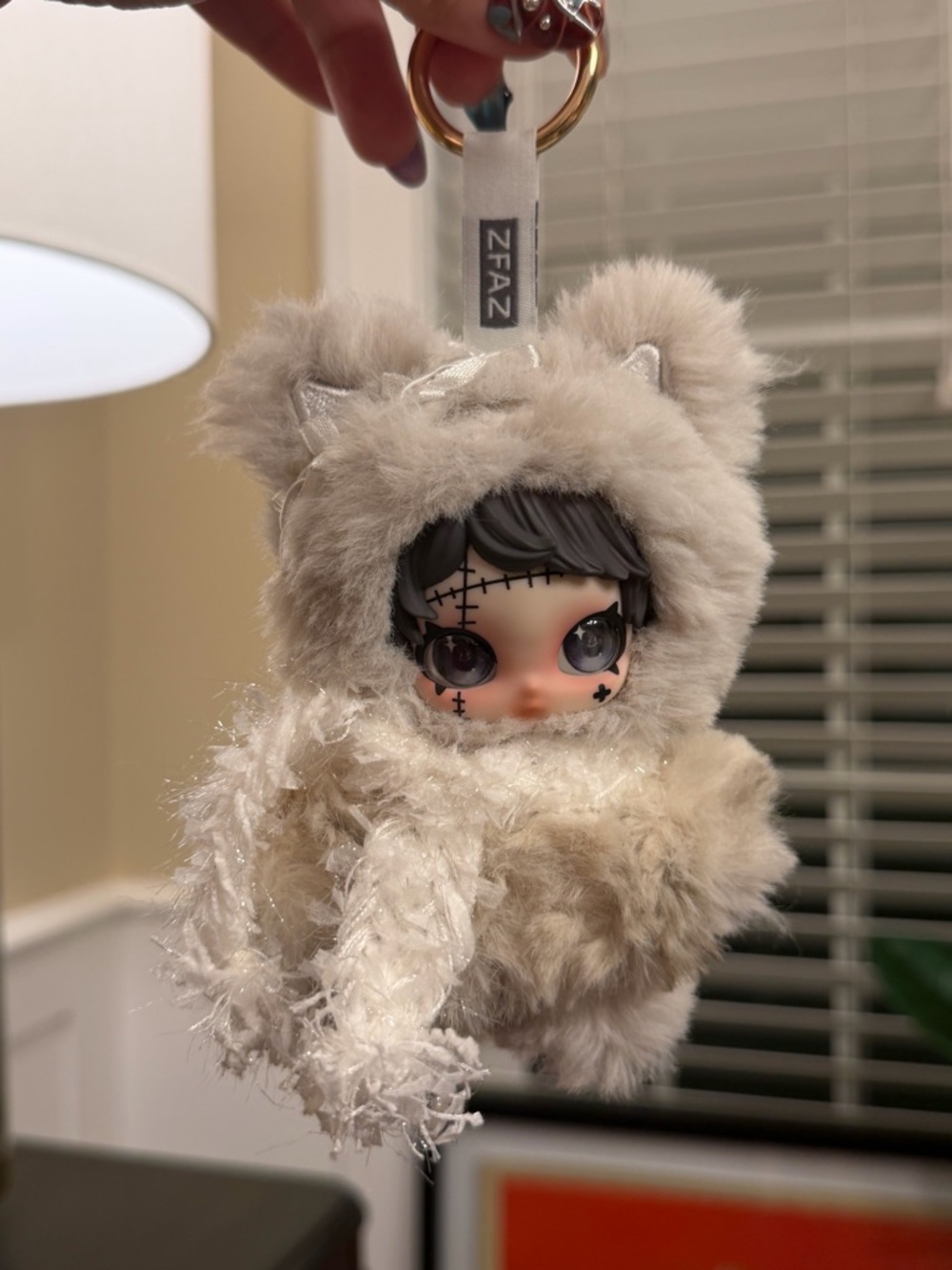 NIB Owen street Rockstar V2 vinyl plush pendant, RIOT, Skullpanda inspired